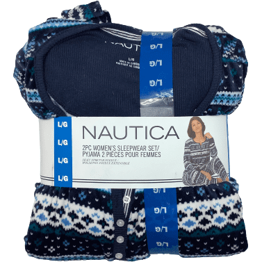 Nautica Women’s 2 Piece Navy Pyjama Set / Various Sizes