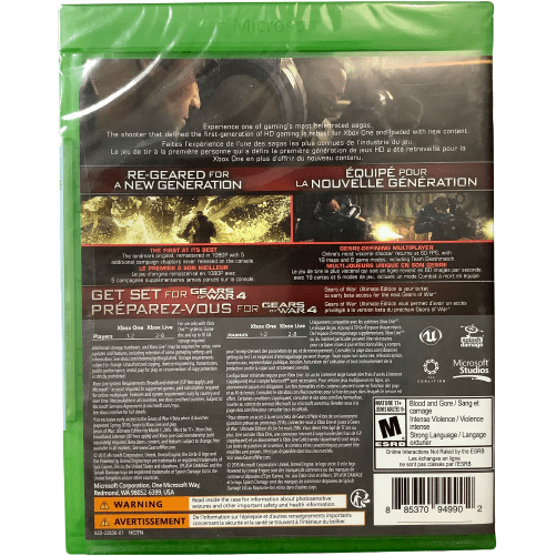 Xbox One “Gear of War: Ultimate Edition”: Video Game: New – CanadaWide ...