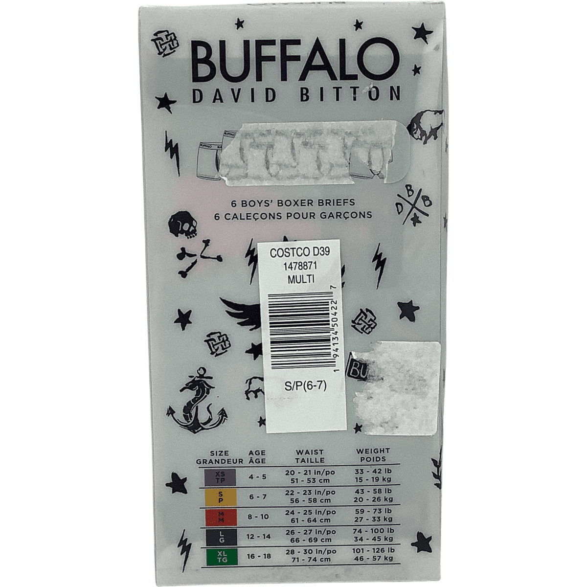 Buffalo David Bitton Boy's Boxer Briefs / Boy's Underwear / Red and Grey /  Various Sizes – CanadaWide Liquidations