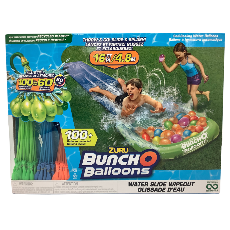 download zuru neon bunch o balloons water slide wipeout
