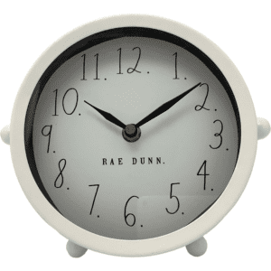 Rae Dunn Analog Clock / White / Home Decor / Bedroom Decor