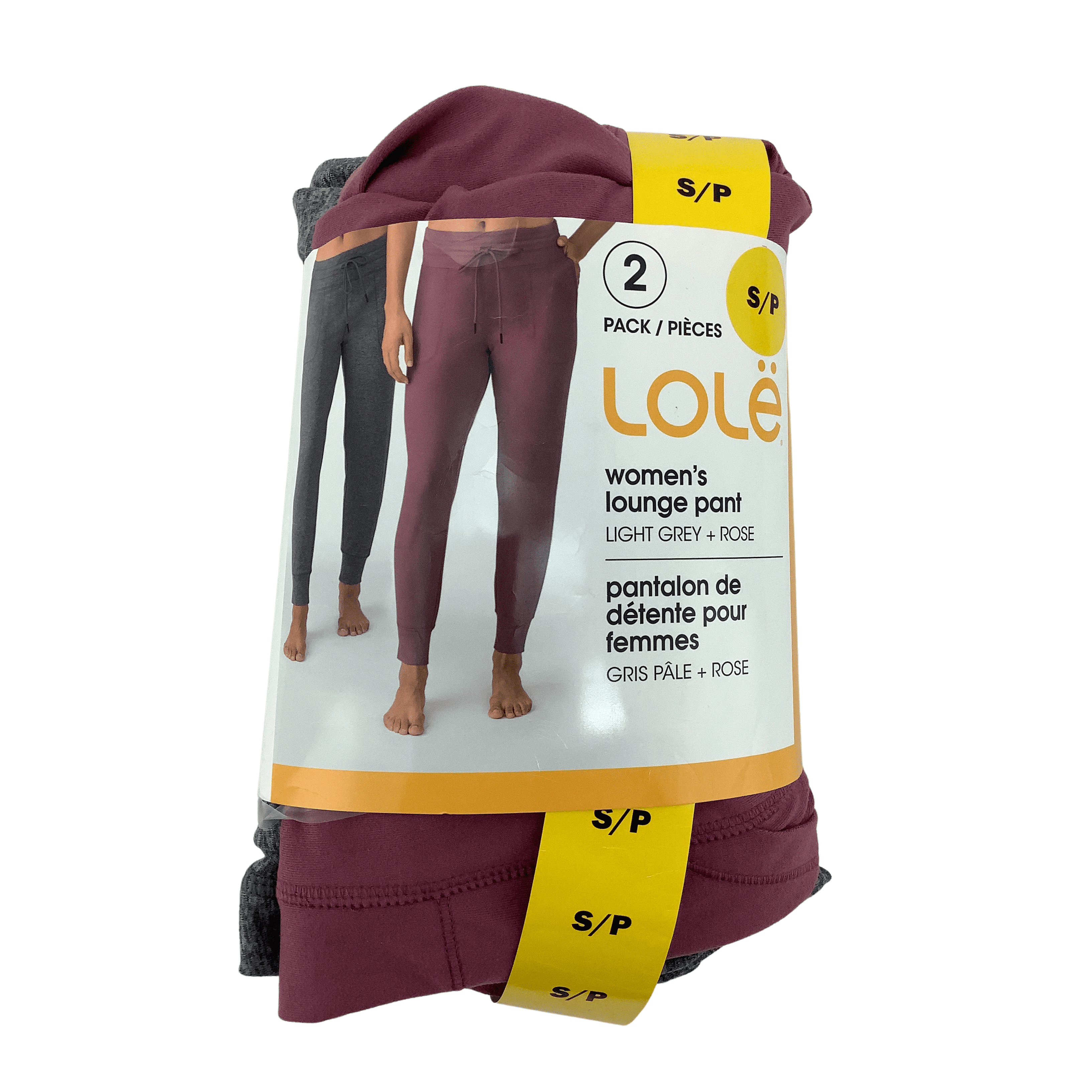 Lolë Women's 2 Pack of Grey and Rose Lounge Pants / Various Sizes