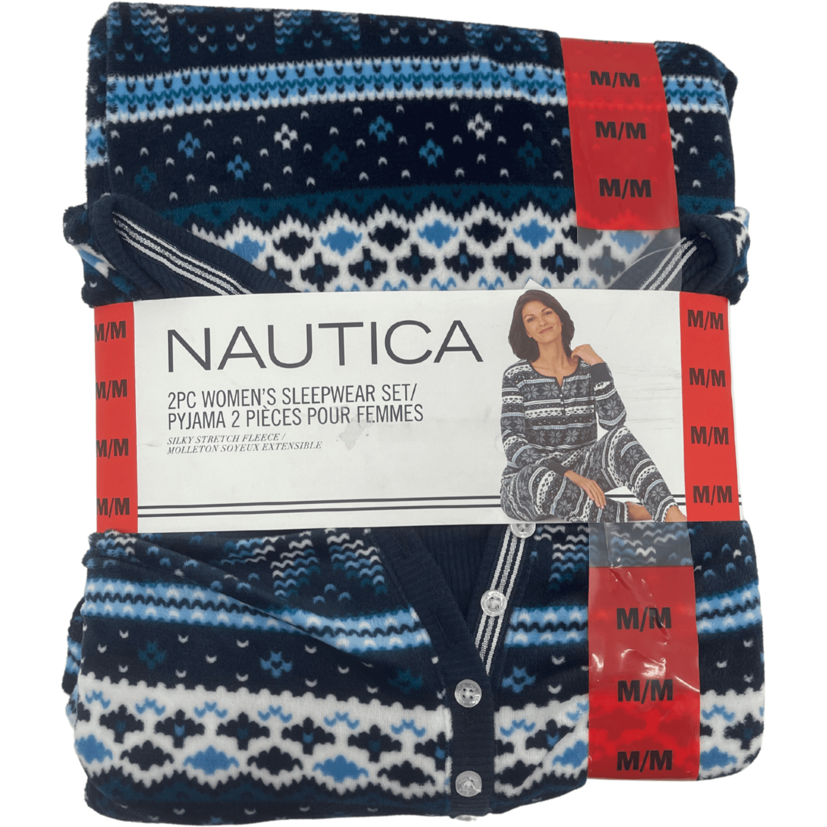 Nautica Women's Silky Stretch Fleece 2-Piece Pajama Set