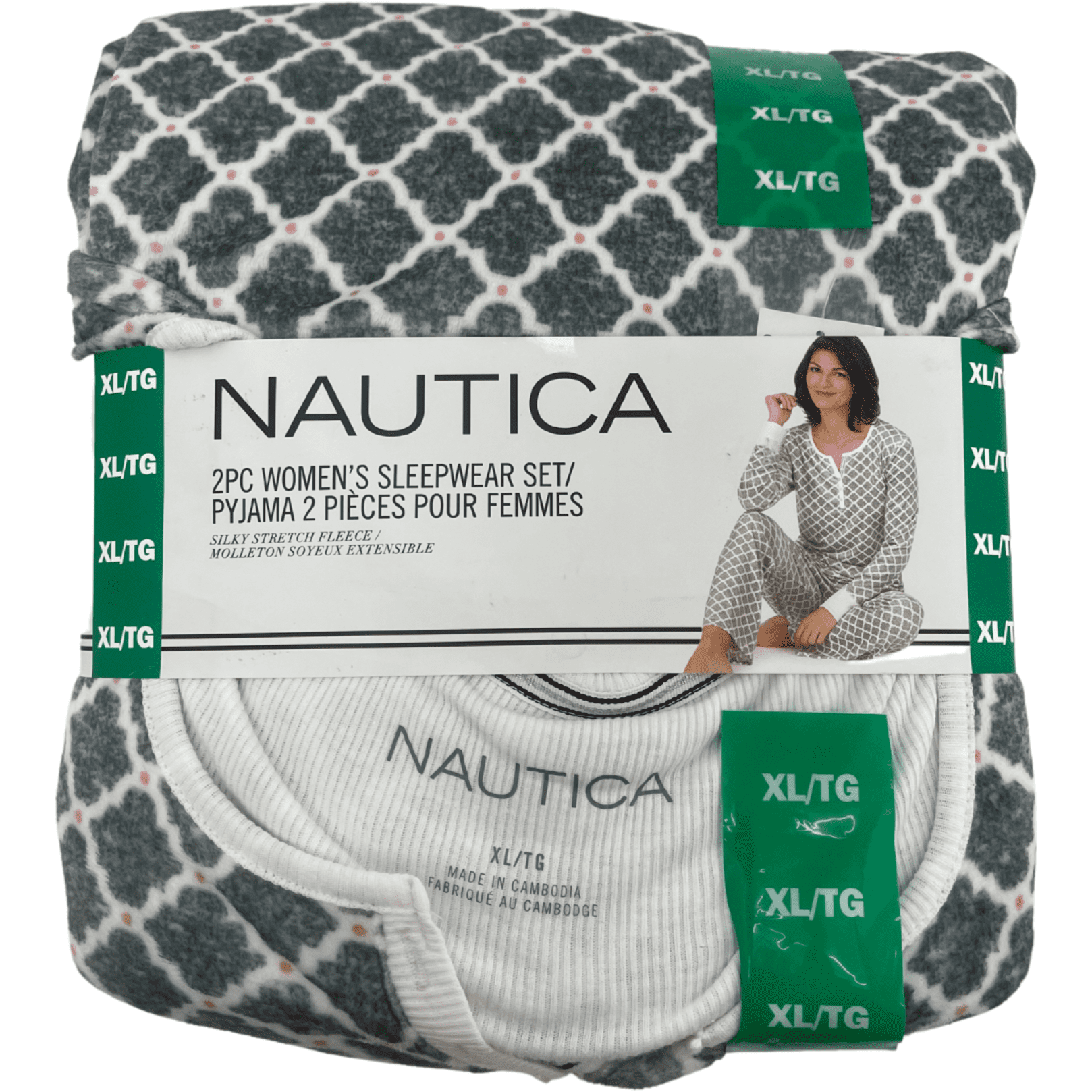 NAUTICA Intimates Gray Sleepwear Nightgown Size: L 