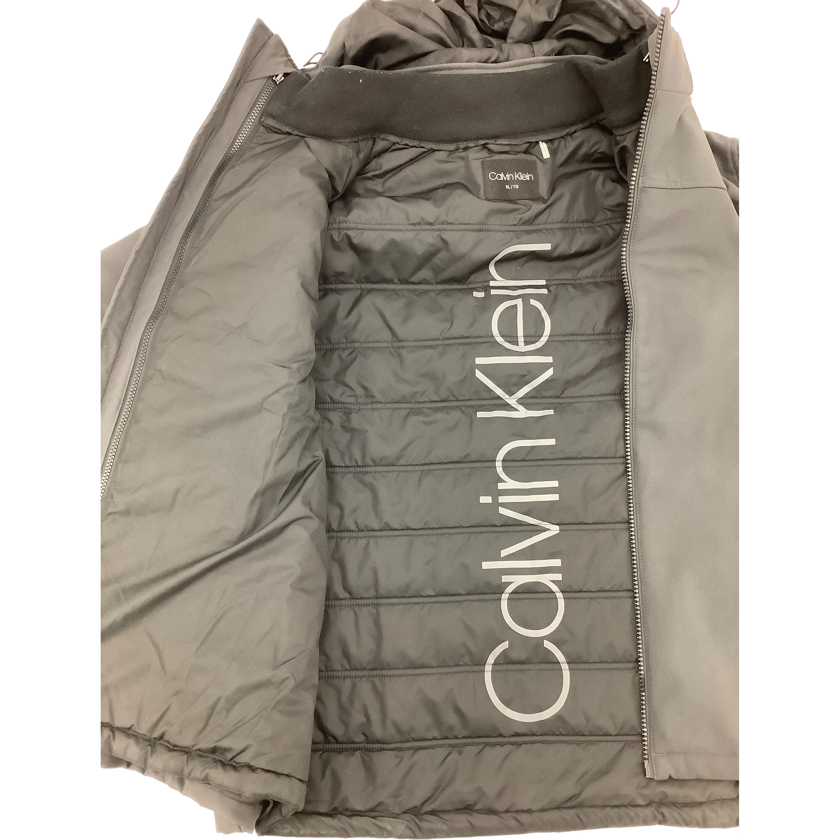 CALVIN KLEIN JEANS - Men's down jacket with removable hood - black -  J30J323468BEH