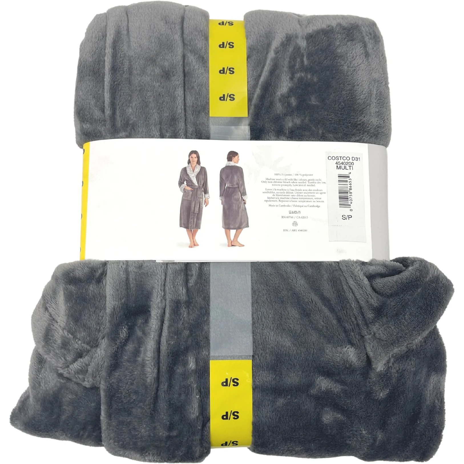 Carole Hochman Women’s Dark Grey Plush Robe / Various Sizes
