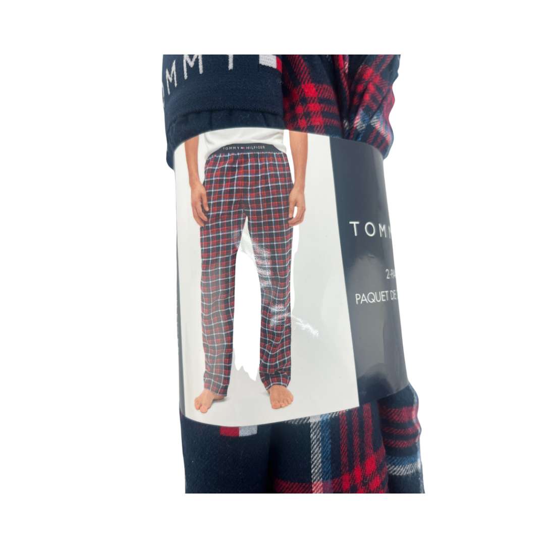 Pack – Hilfiger Pyjama Sizes Liquidations / Various Pants Tommy CanadaWide & Flannel Navy Men\'s 2 / Red /