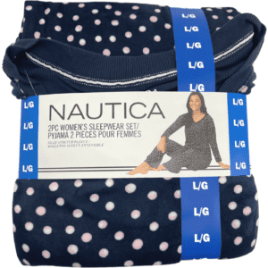 Nautica Women's 2 Piece Red & Navy Plaid Pyjama Set / Various