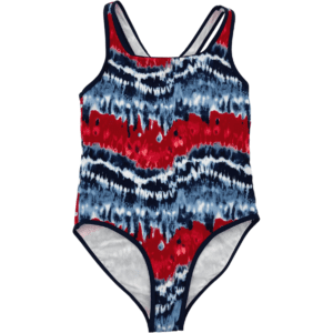 Fila Girl's One Piece Bathing Suit / Blue, Red & White / Various Sizes **No Tags**