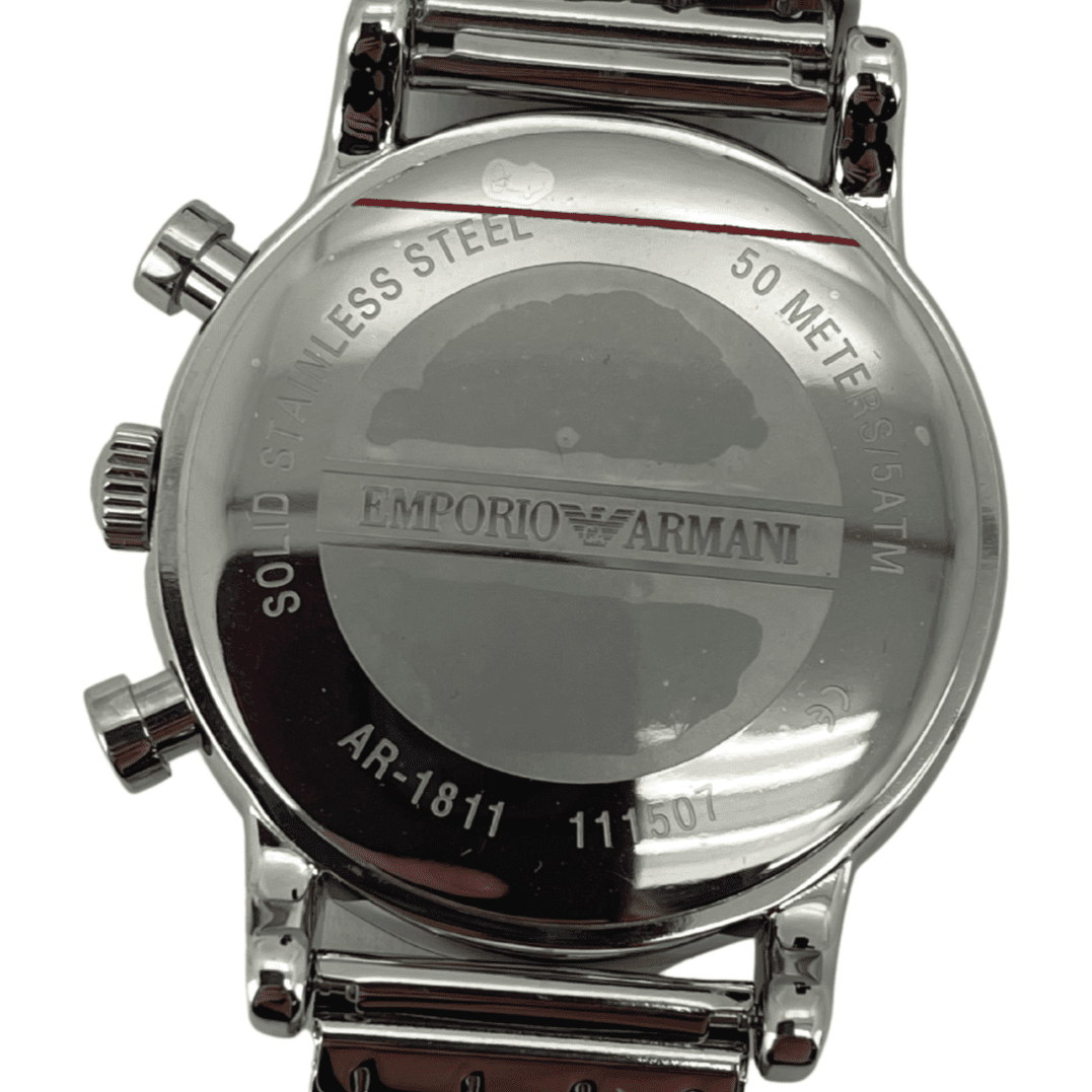 Emporio Armani Men's Wrist Watch / Silver / AR1811 / Analog Display / Chronograph  Watch – CanadaWide Liquidations