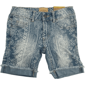 Roebuck & Co Girl's Shorts / Denim Bermuda Shorts / Light Wash with Pattern / Various Sizes