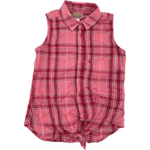 Roebuck & Co. Girl's Sleeveless Plaid Shirt / Pink / Various Sizes