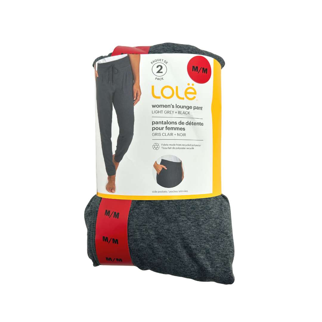 Lolë Women's Light Grey & Black Lounge Pants / 2 Pack – CanadaWide