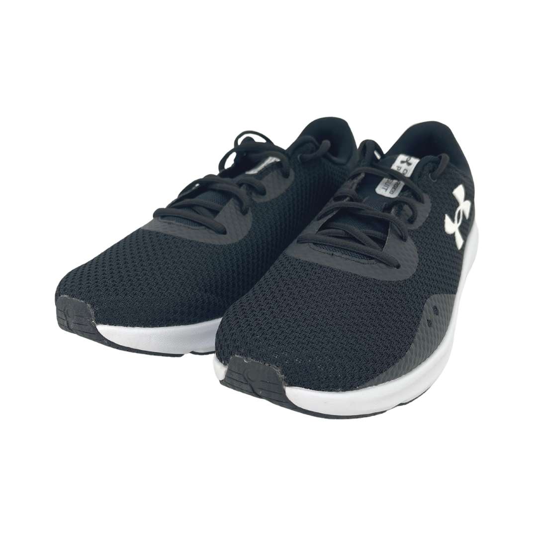 Under Armour Men's Black & White Charged Pursuit 3 Running Shoes