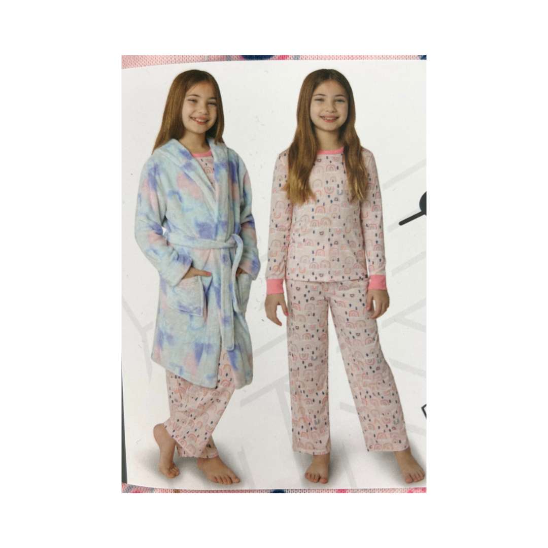 Eddie Bauer Girl's Pink Pyjama Set with Matching Robe / Various