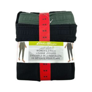 Eddie Bauer Women's 2 Pack of Lounge Pants : Green & Black