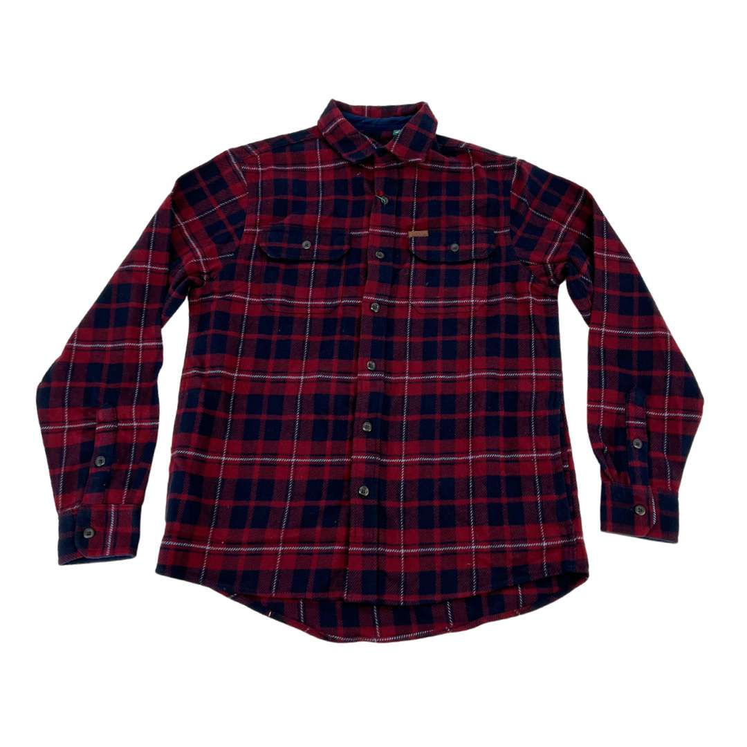Orvis Men’s Red & Navy Heavyweight Flannel Shirt / Various Sizes
