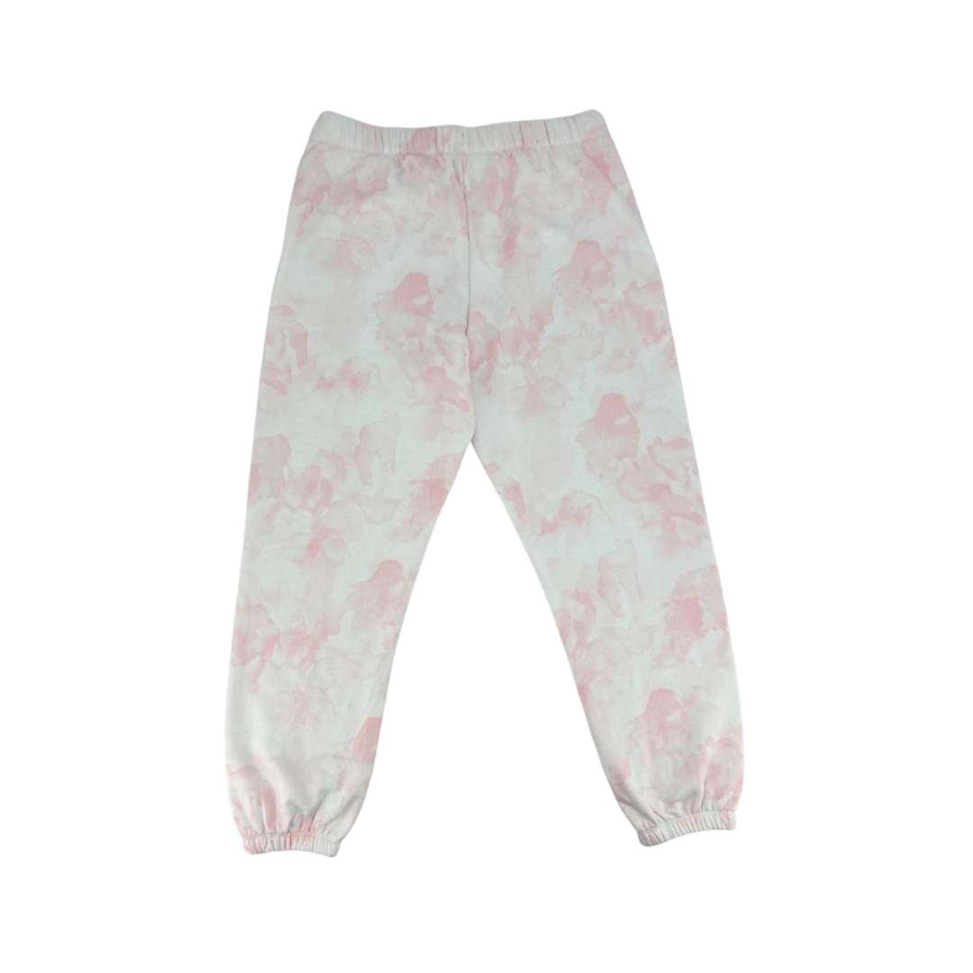 Lazy Pants Women’s Pink & White Watercolour Sweatpants / Various Sizes