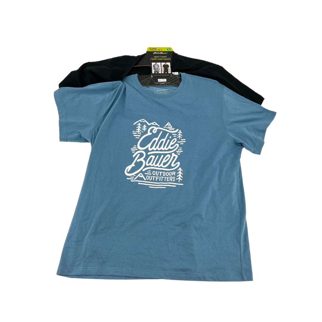 Eddie Bauer Men’s Blue & Black 2 Pack T-Shirts / Various Sizes