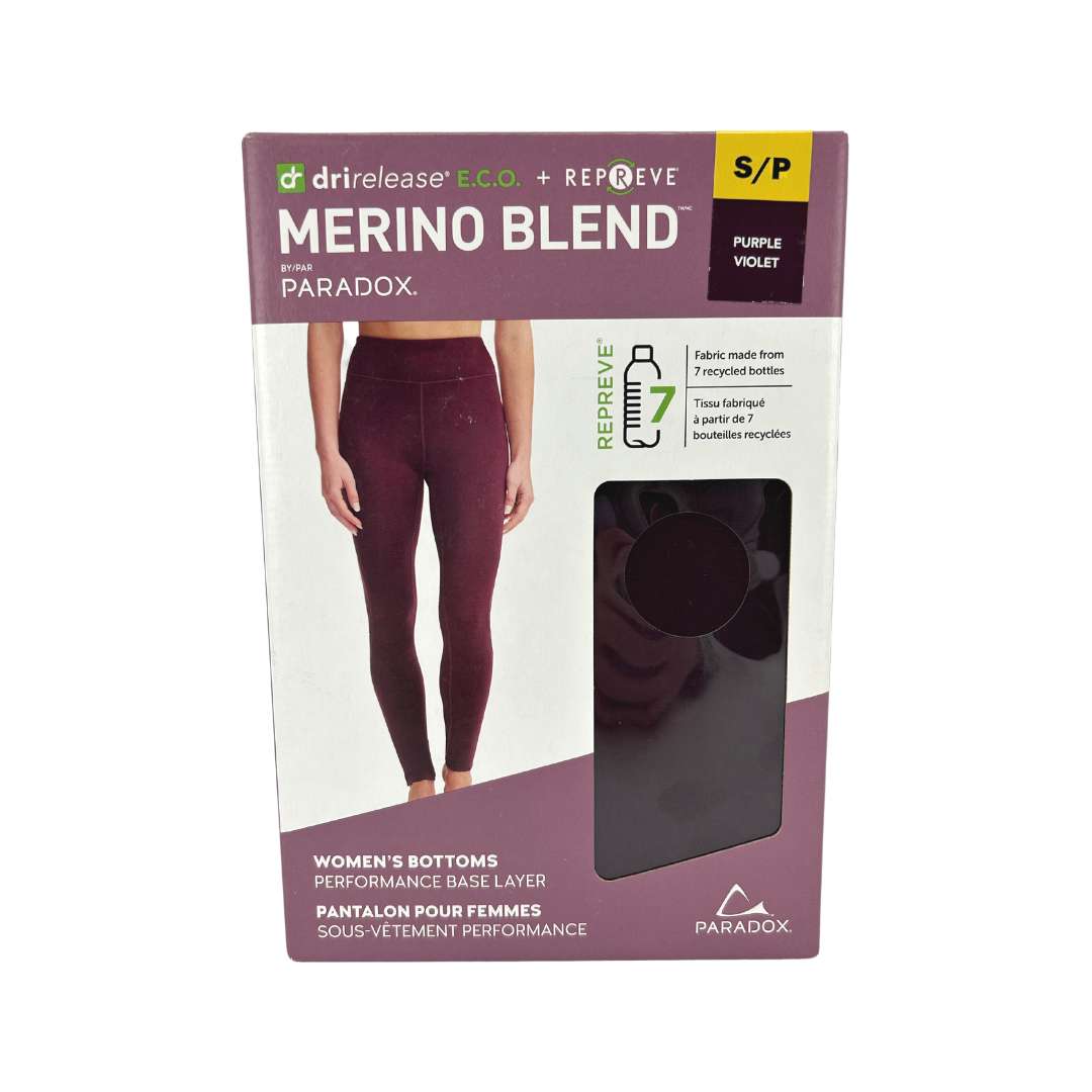 Paradox - Women's Drirelease Merino Blend Long Sleeve Top Base Layer  (Black, Medium)