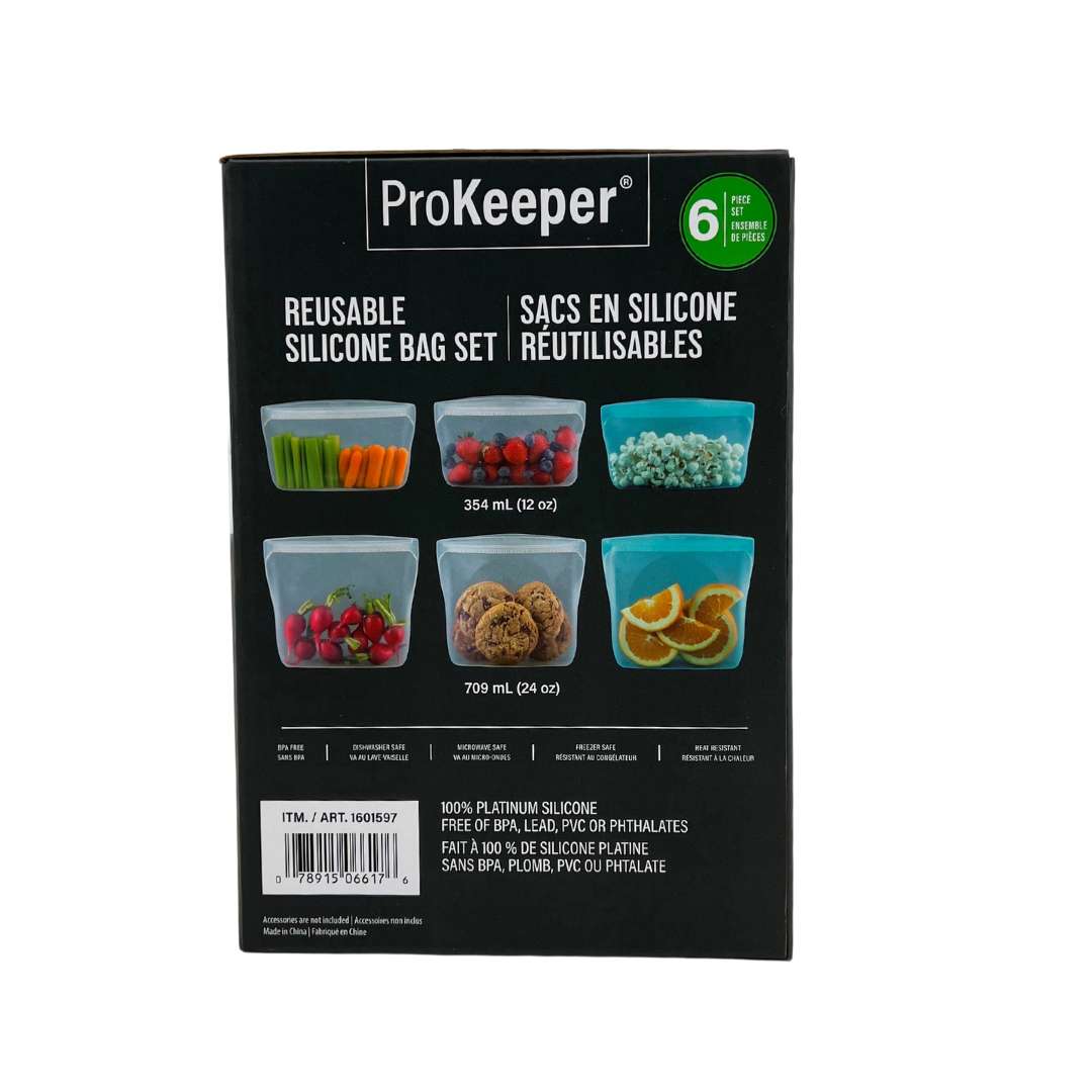 Prokeeper 6 Piece Reusable Silicone Bag Set Canadawide Liquidations
