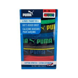 Puma Boy's 4 Pack of Boxer Briefs